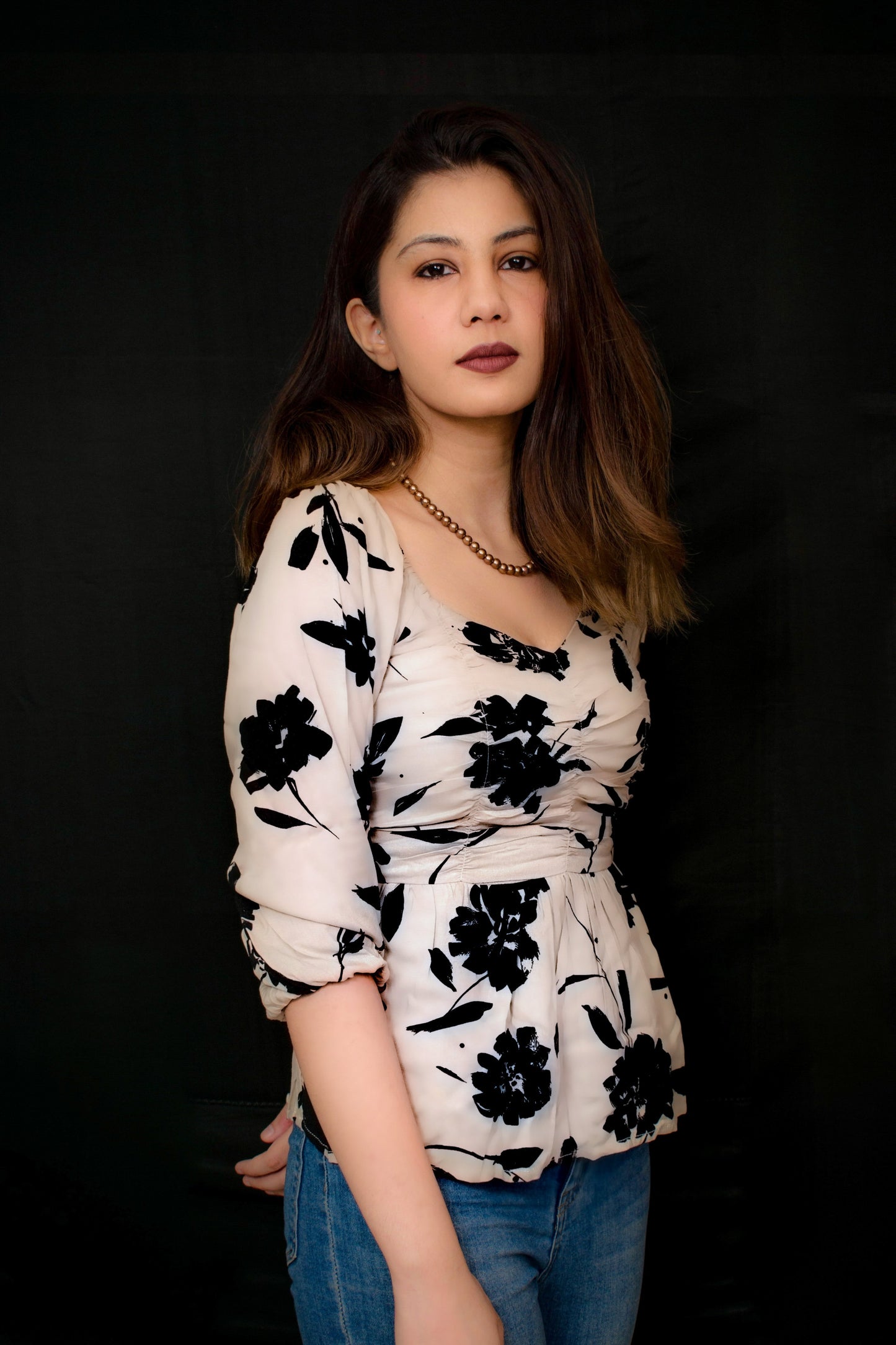 Floral Rush Gathered Top