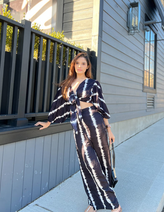 Black Tie Dye Coord Set