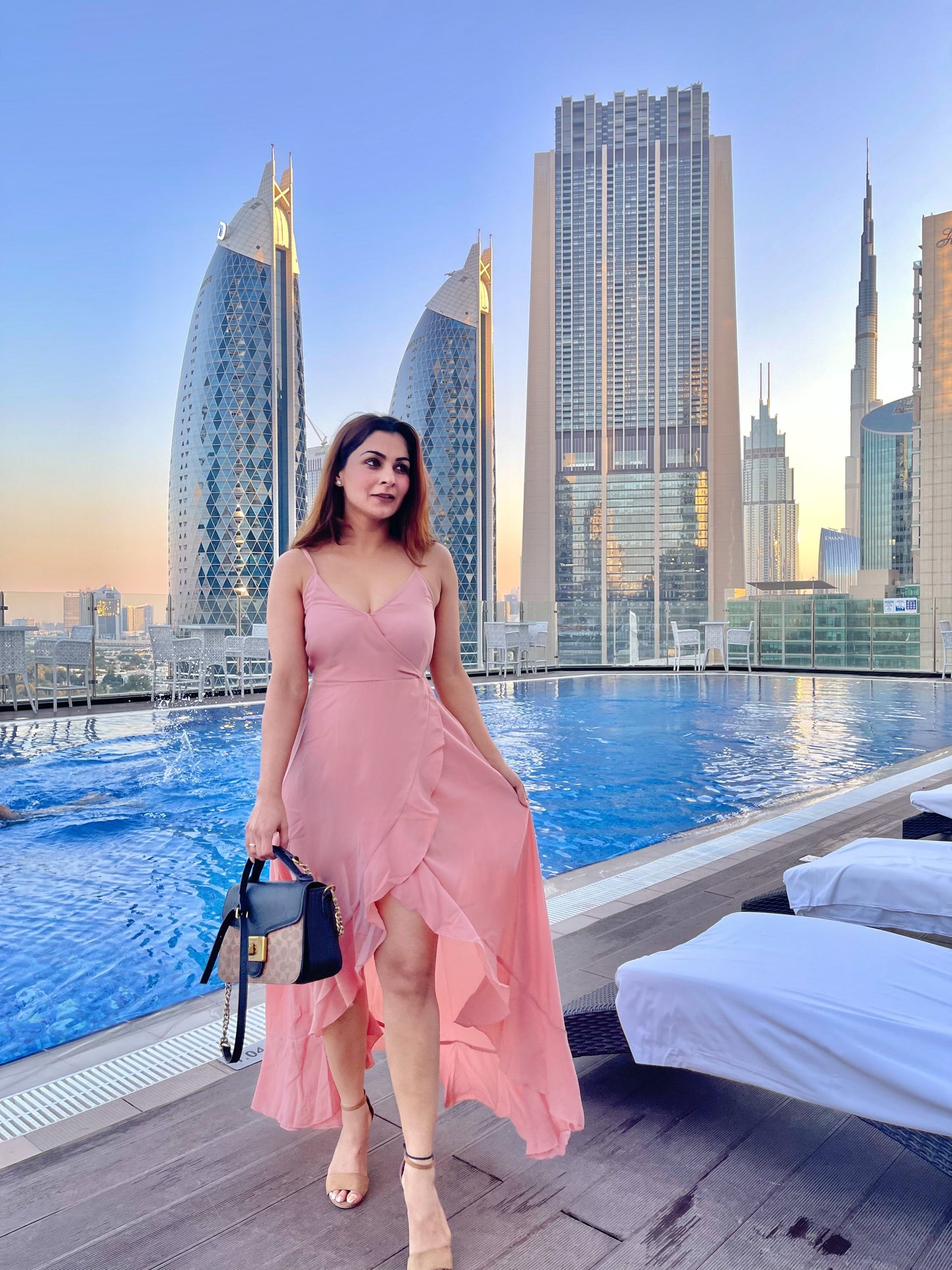 Strappy Peach Maxi Dress