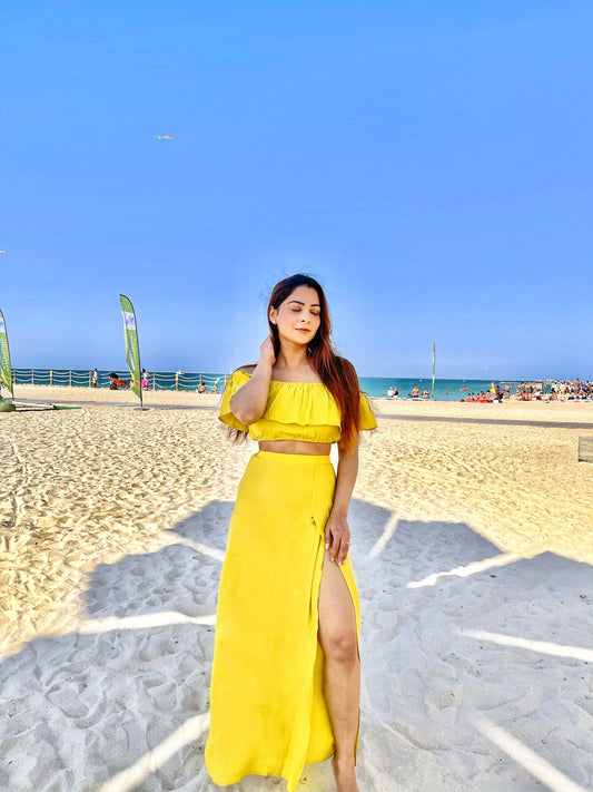 Beach Yellow Coord Set