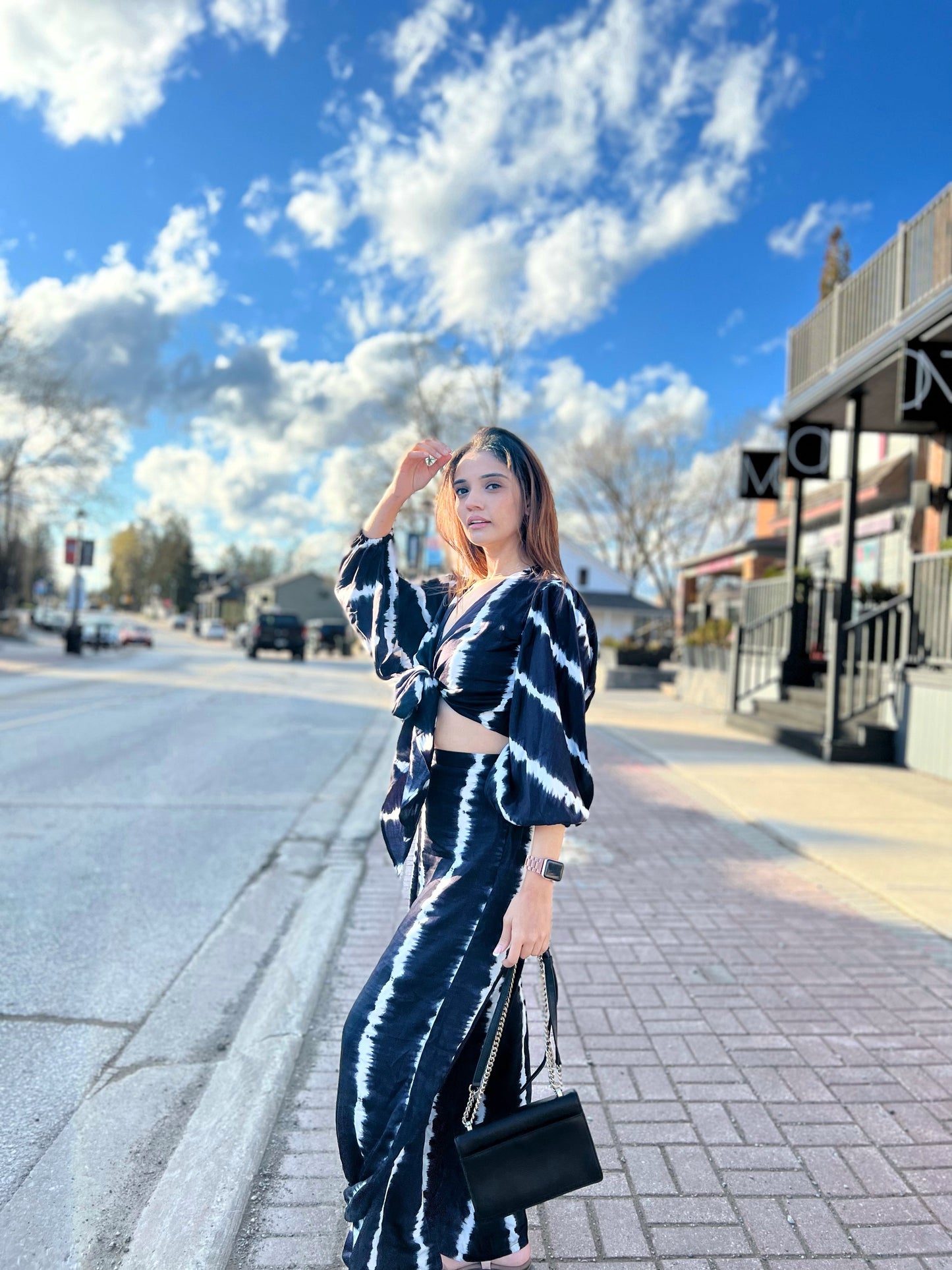 Black Tie Dye Coord Set