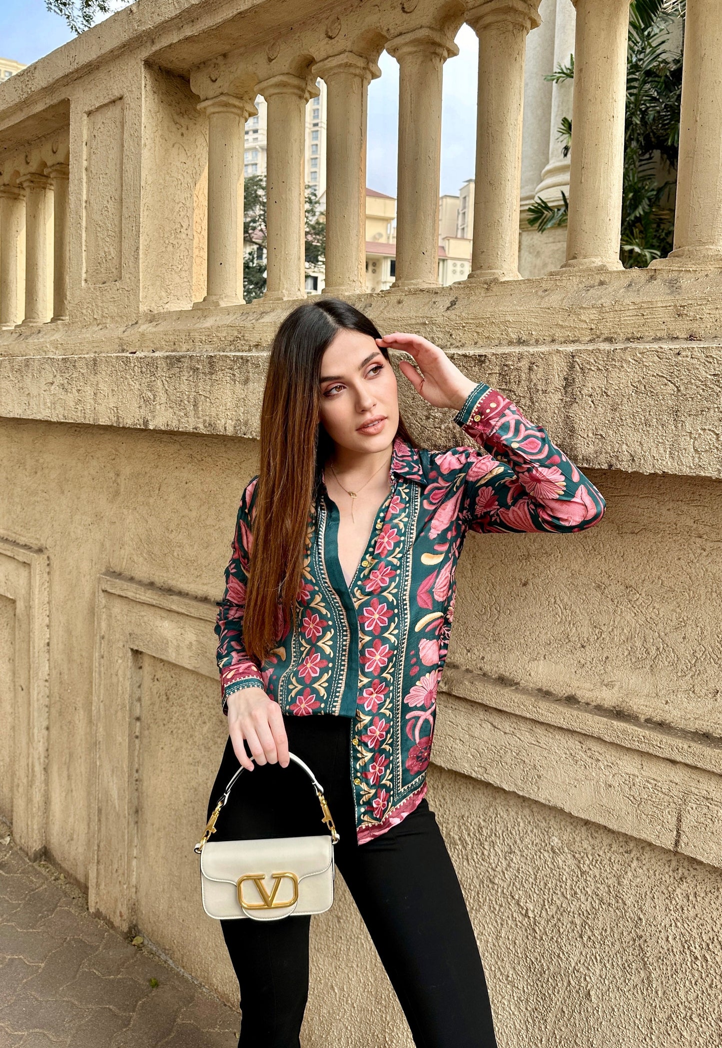 Color Block Printed Shirt