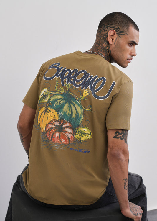 Autumn Khaki Brown T-shirt