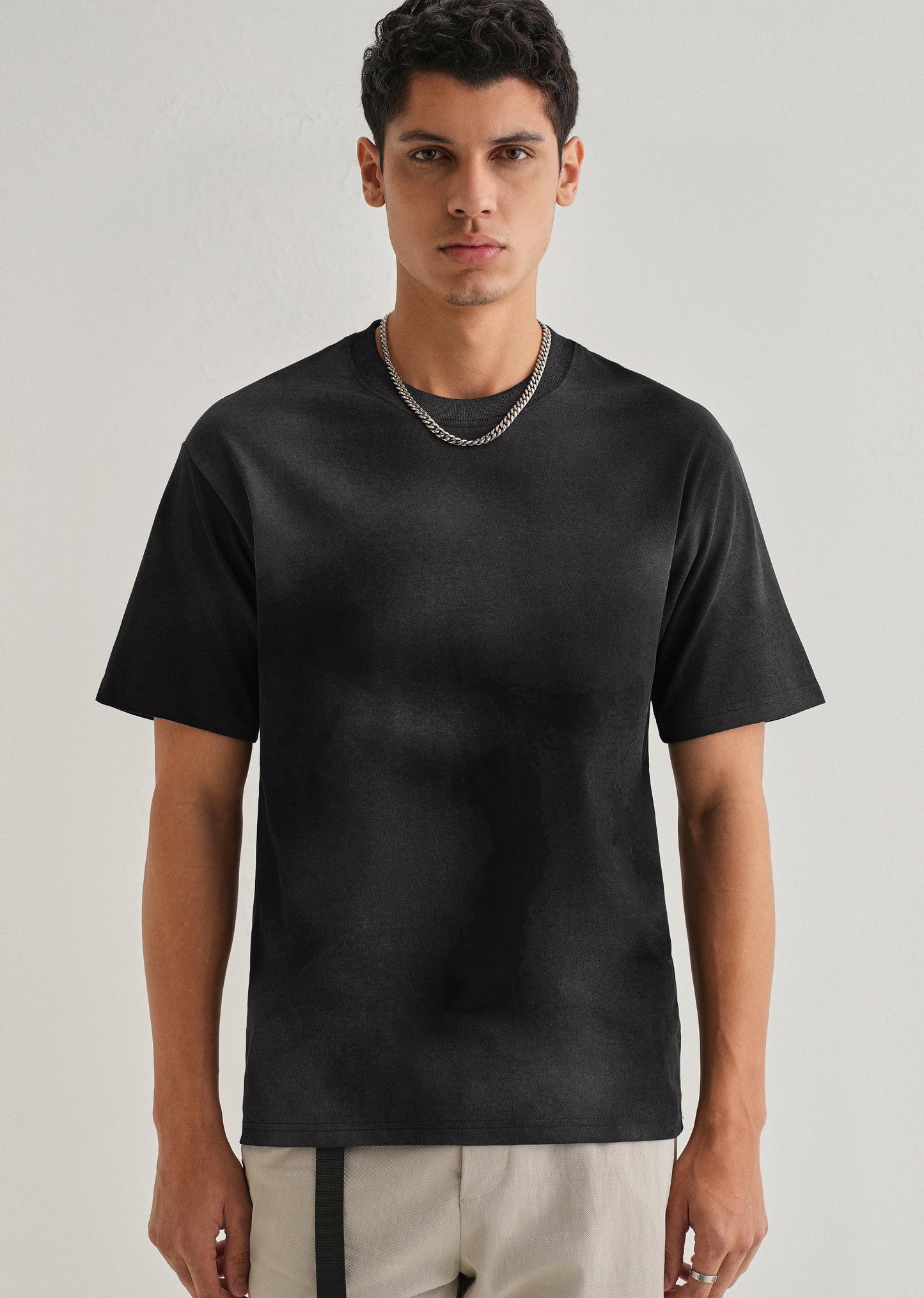 Black Smudge Wash Oversized T-shirt