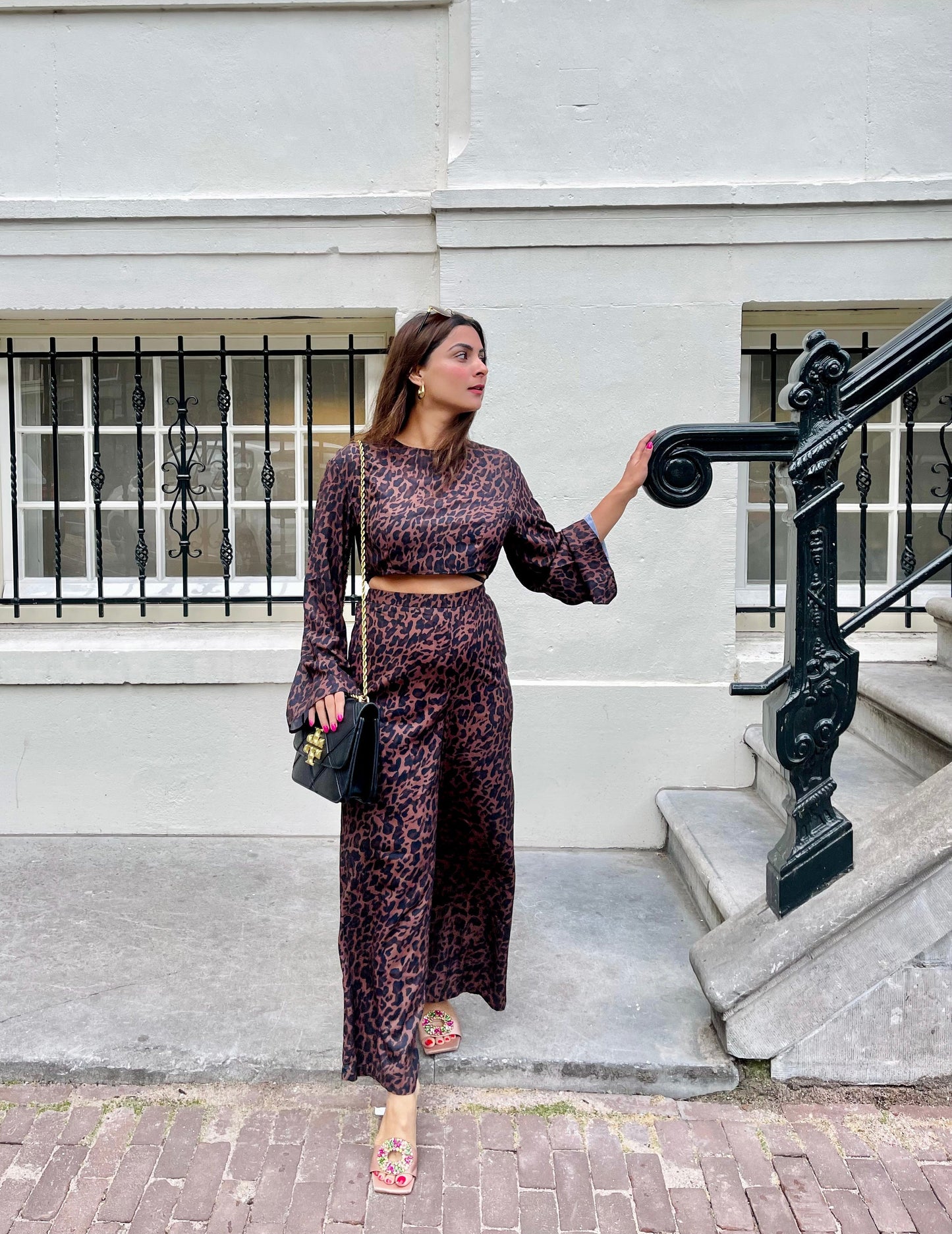 Wild Print Tie Up Coord Set