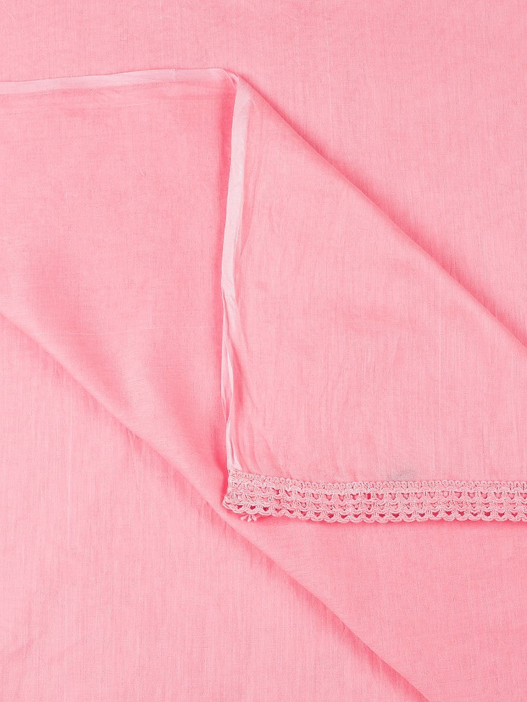 Blush Pink Pure Cotton Dupatta