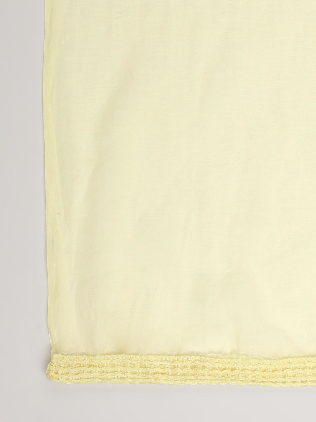 Lemon Yellow Solid Pure Cotton Dupatta