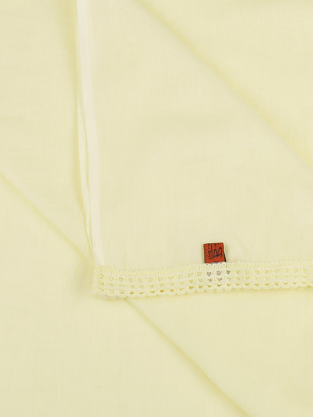 Lemon Yellow Solid Pure Cotton Dupatta
