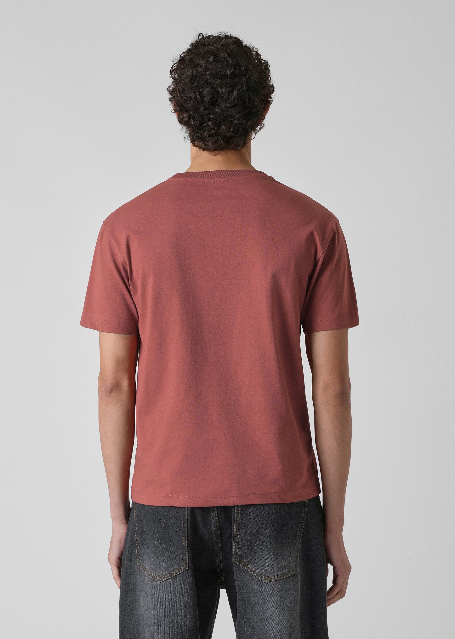 Dusty Rose Printed Slim Fit T-shirt