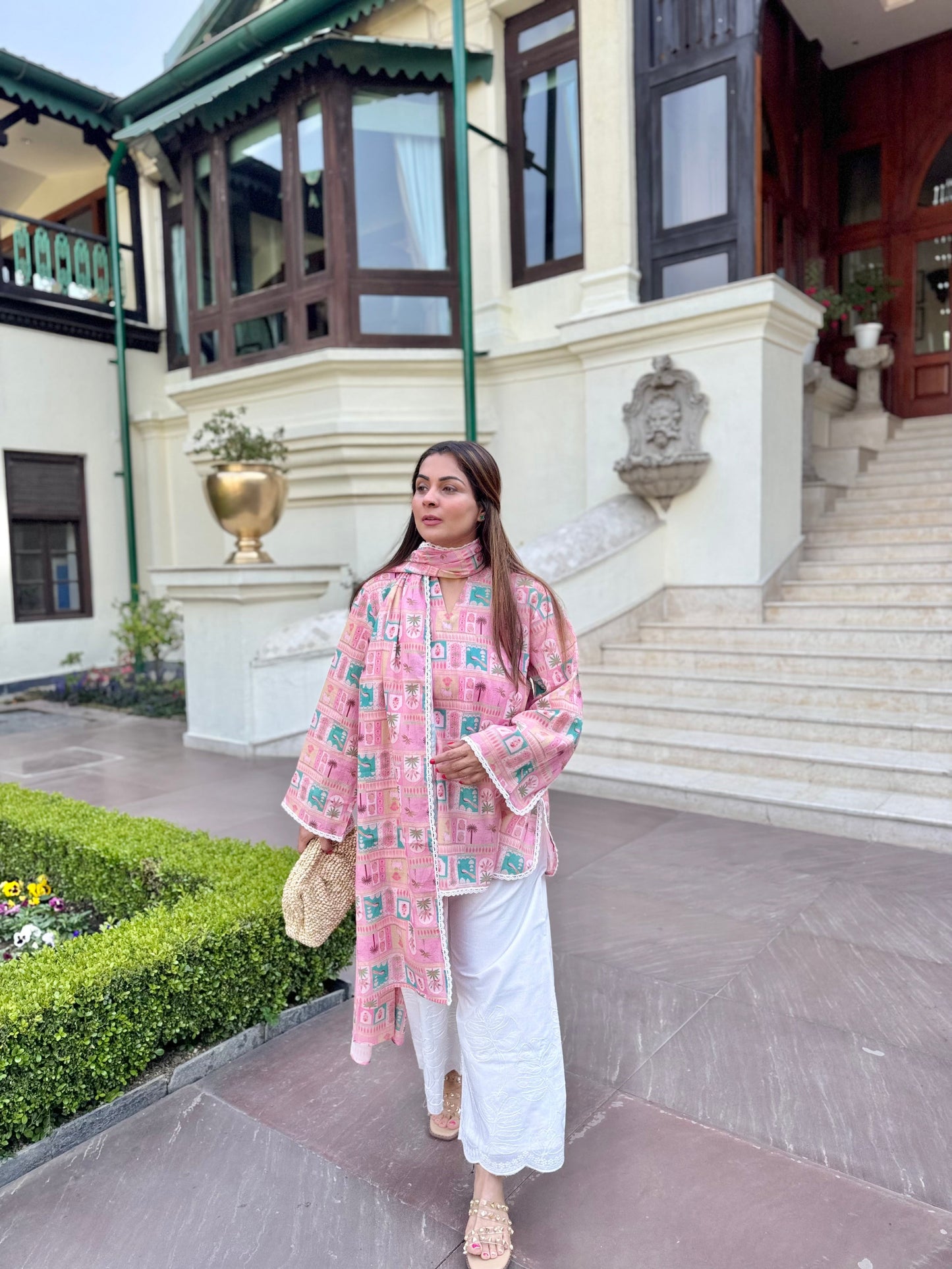 Soft Pink Cotton Kurta Set
