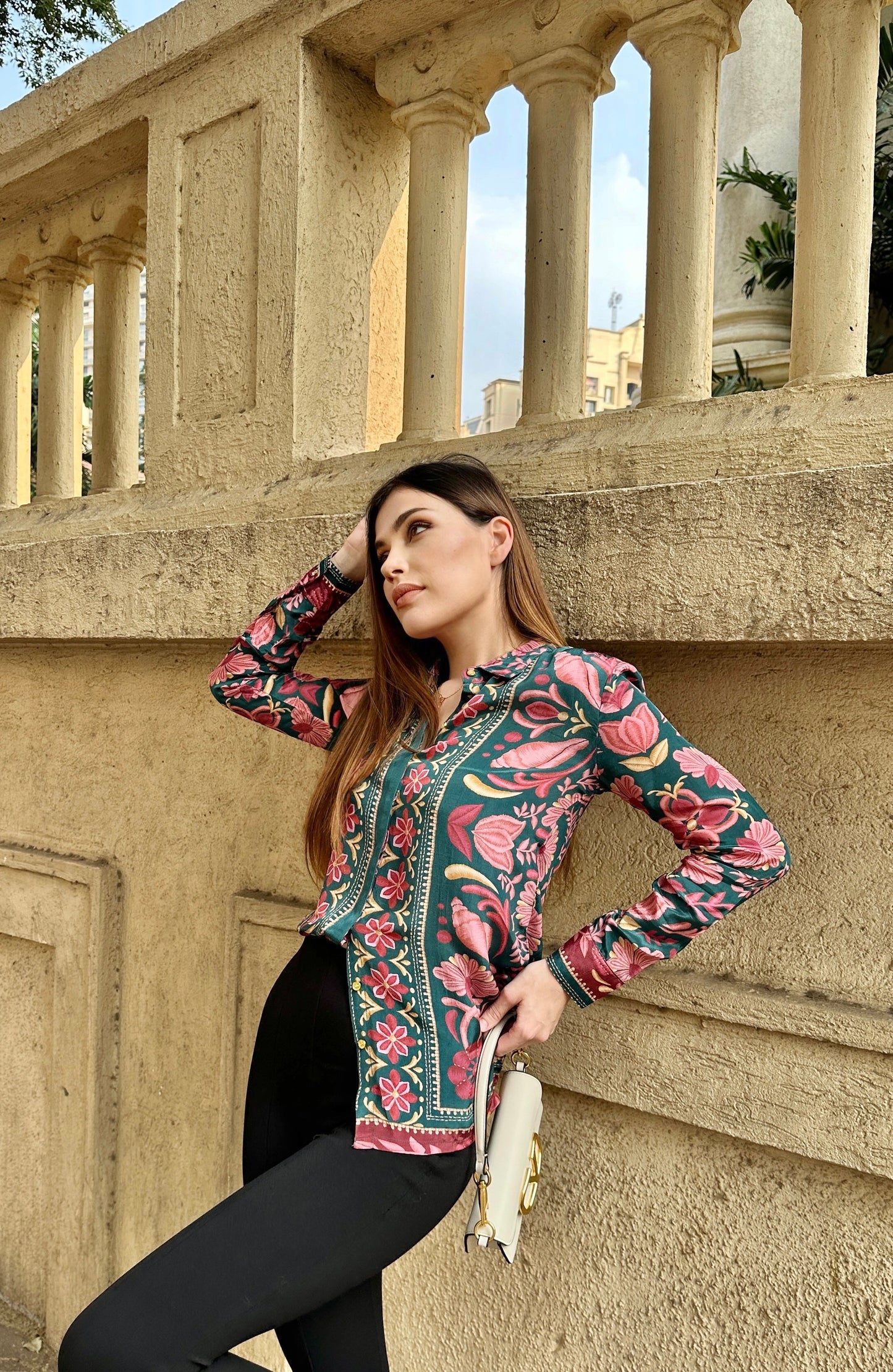 Color Block Printed Shirt