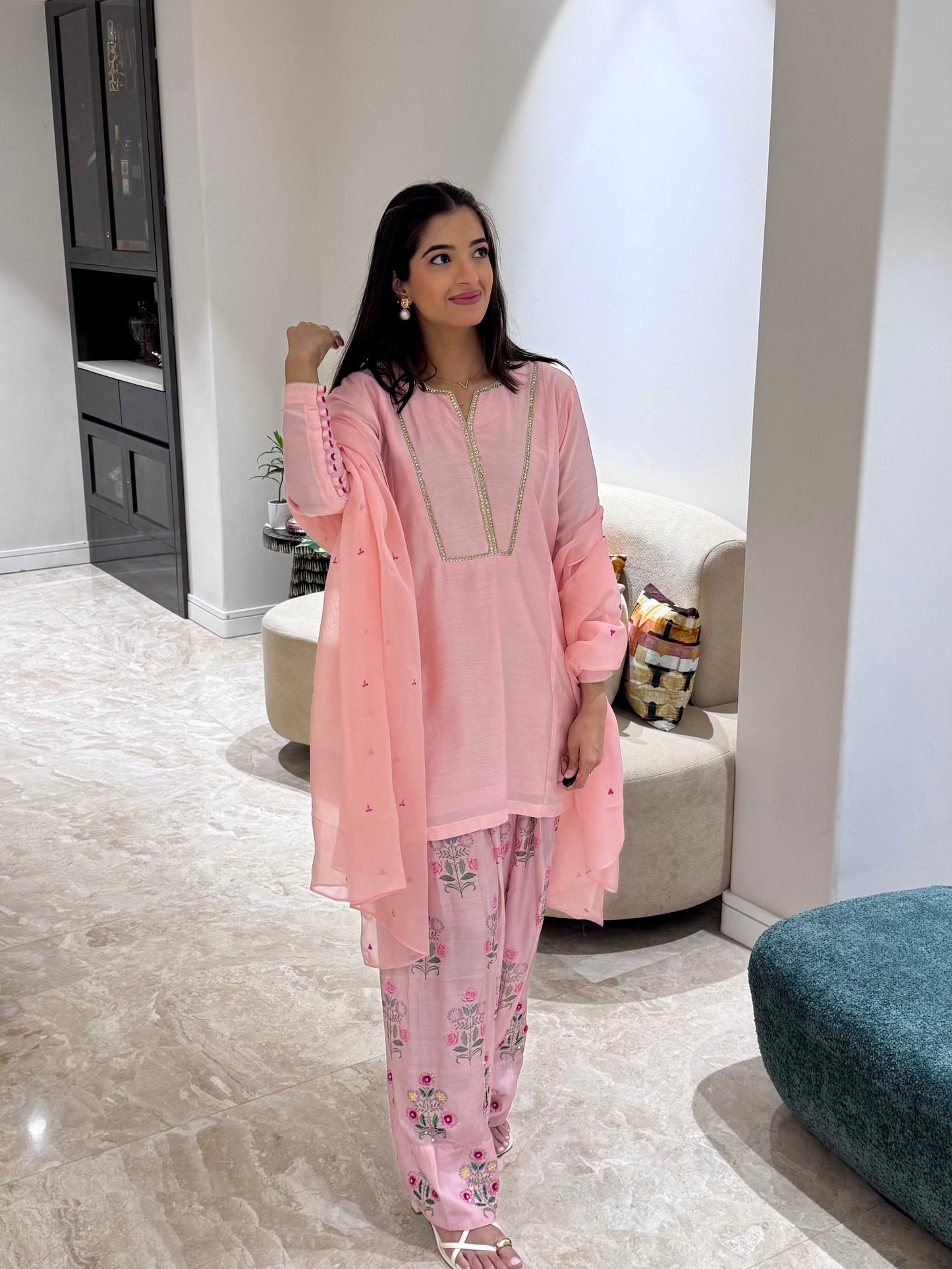 Rose Firdous Farshi Salwar