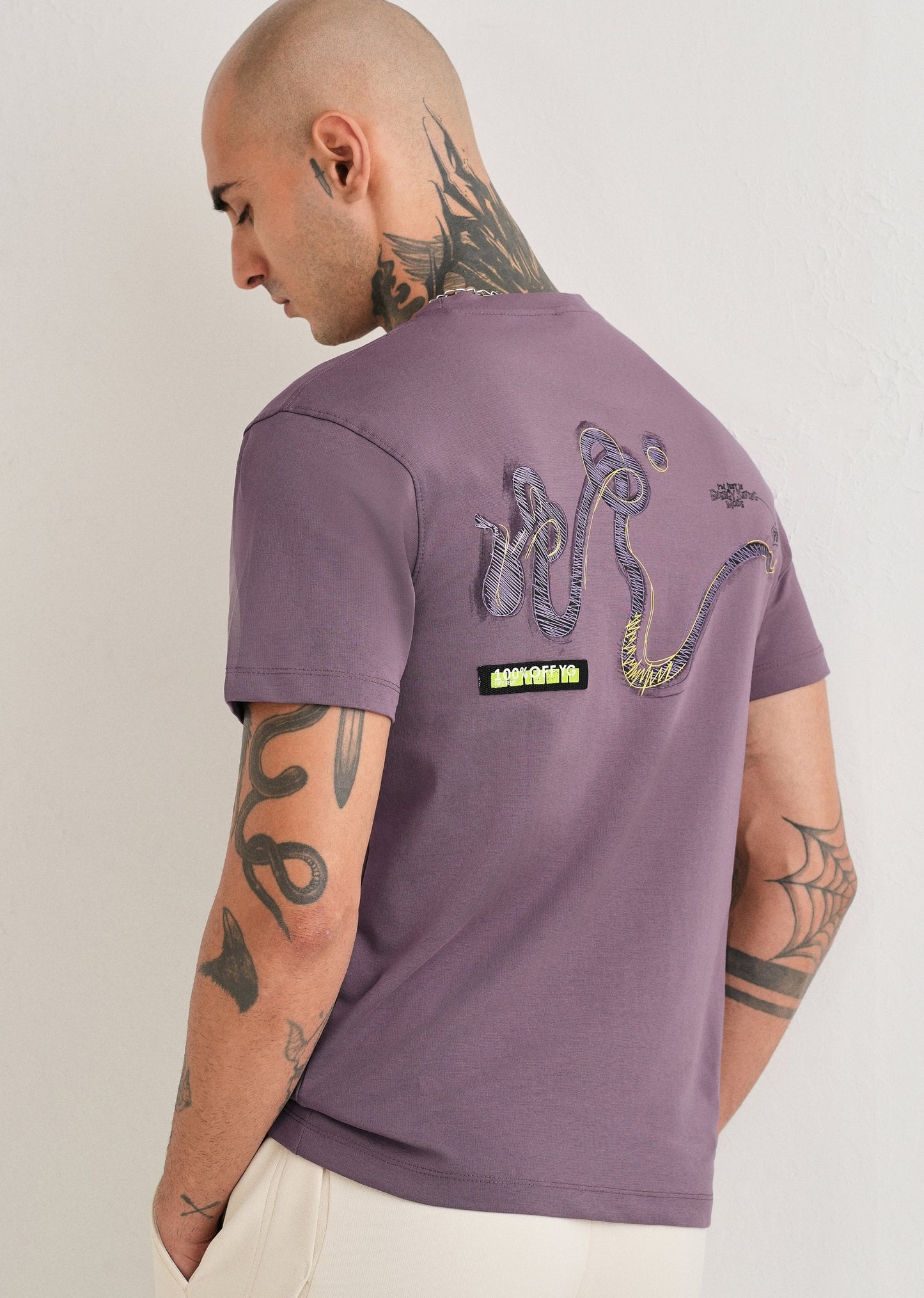 Lavender Graphic Printed T-shirt