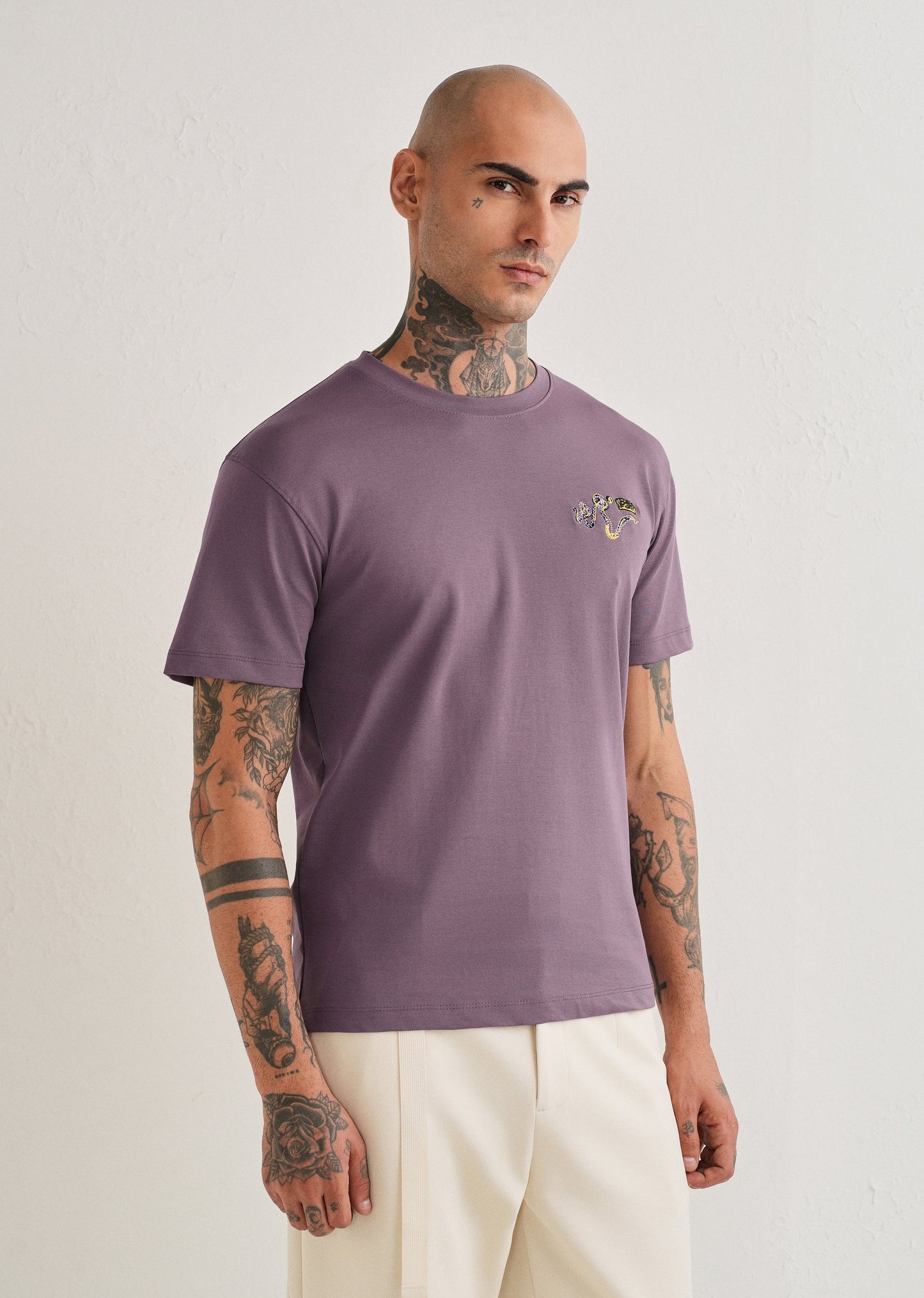 Lavender Graphic Printed T-shirt
