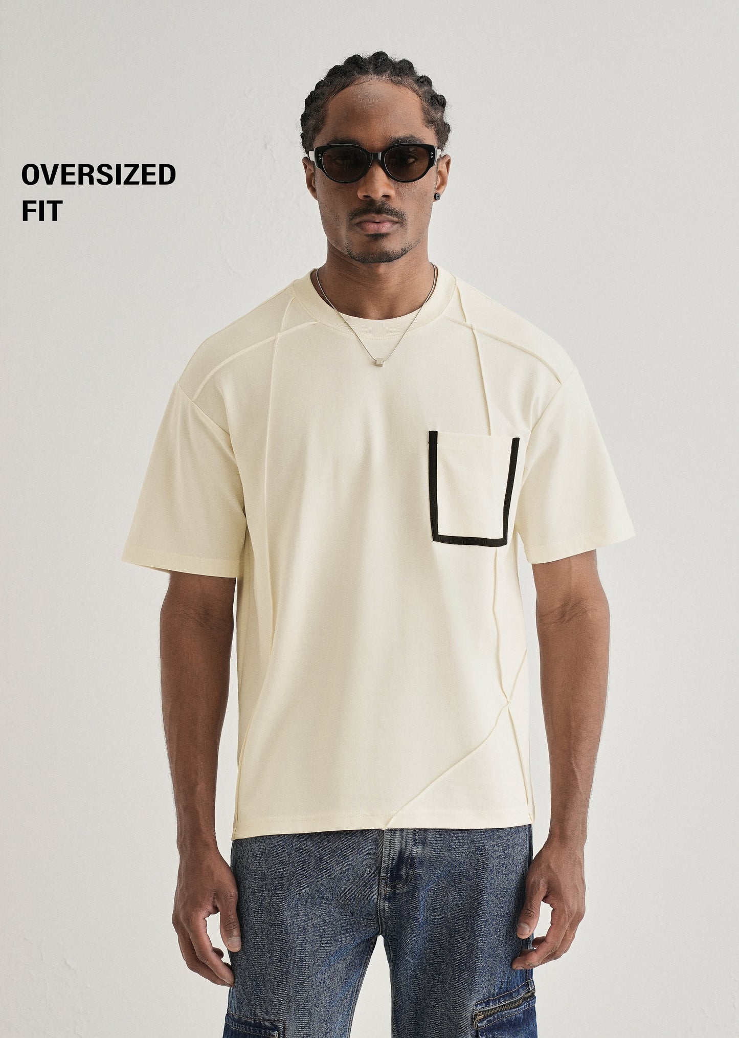 Soft Cream Cut & Sew Oversized T-shirt