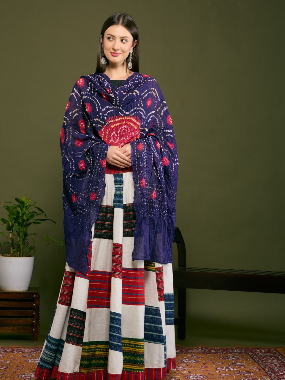 Cotton Bandhini Dupatta