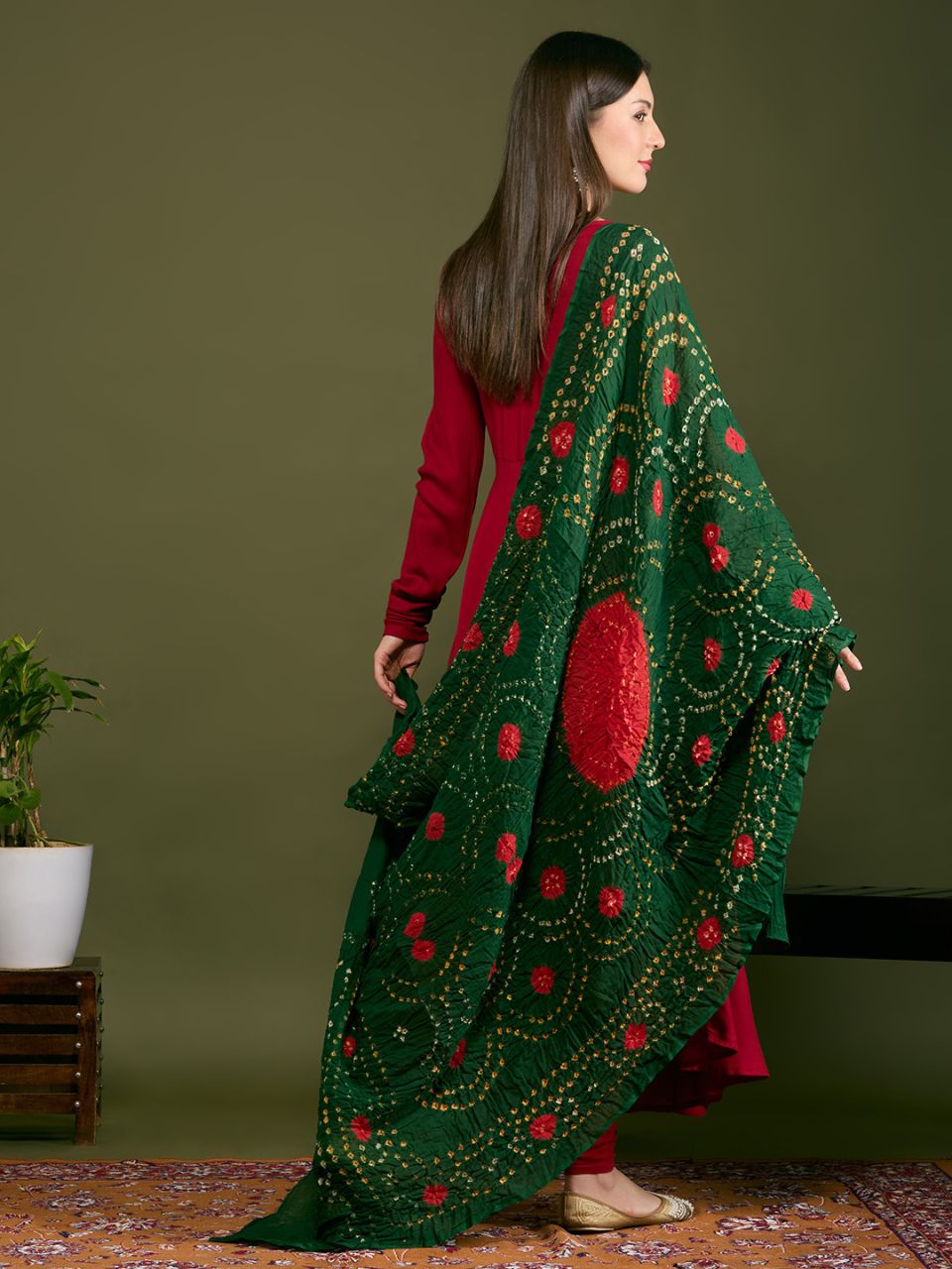 Cotton Bandhini Dupatta