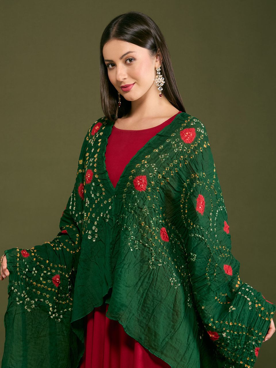 Cotton Bandhini Dupatta