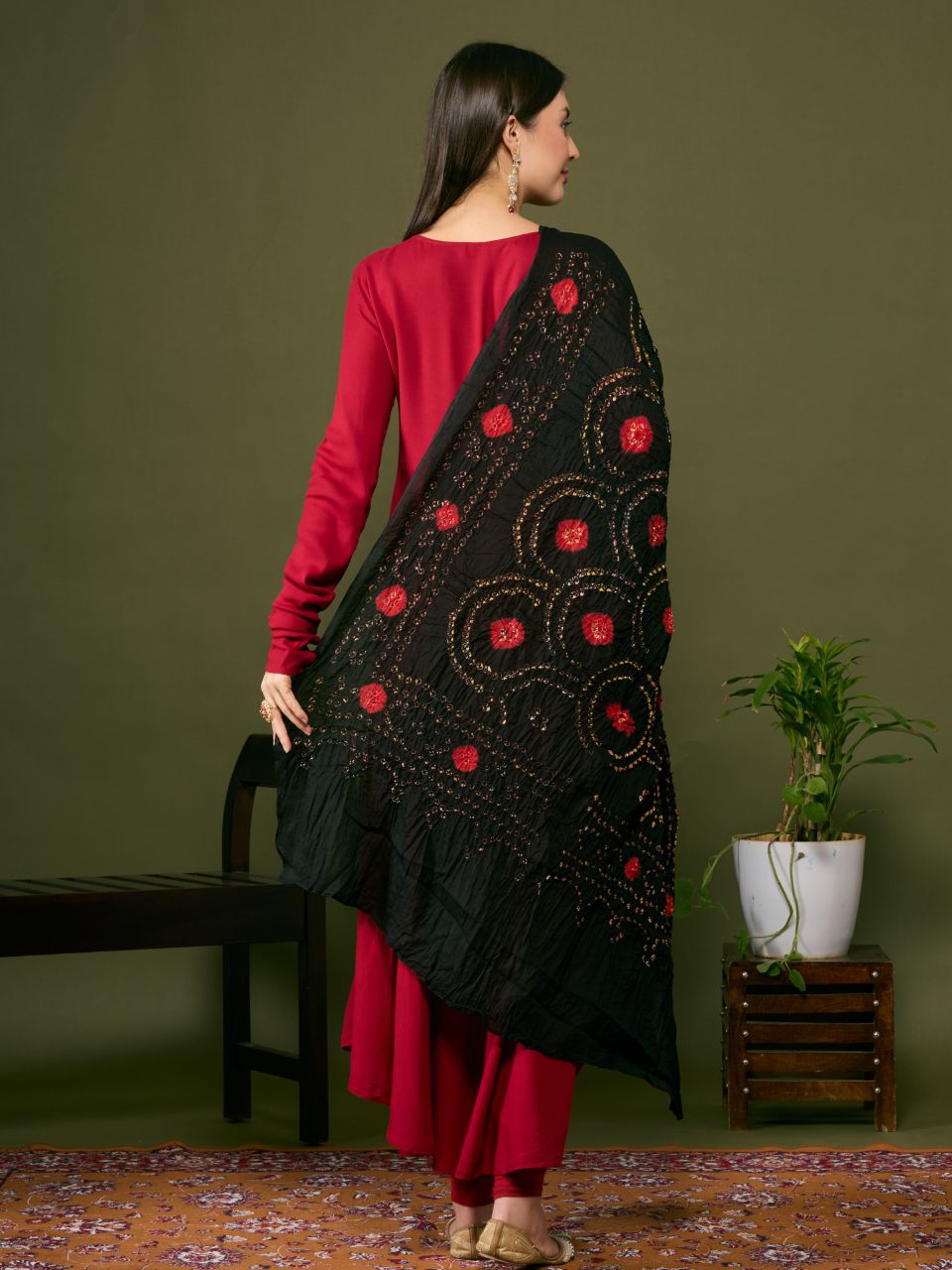 Cotton Bandhini Dupatta