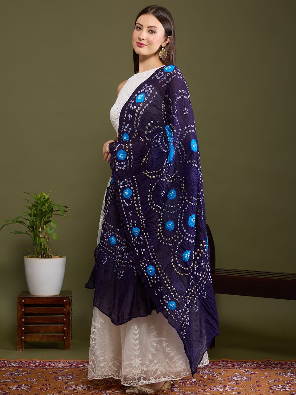 Cotton Bandhini Dupatta