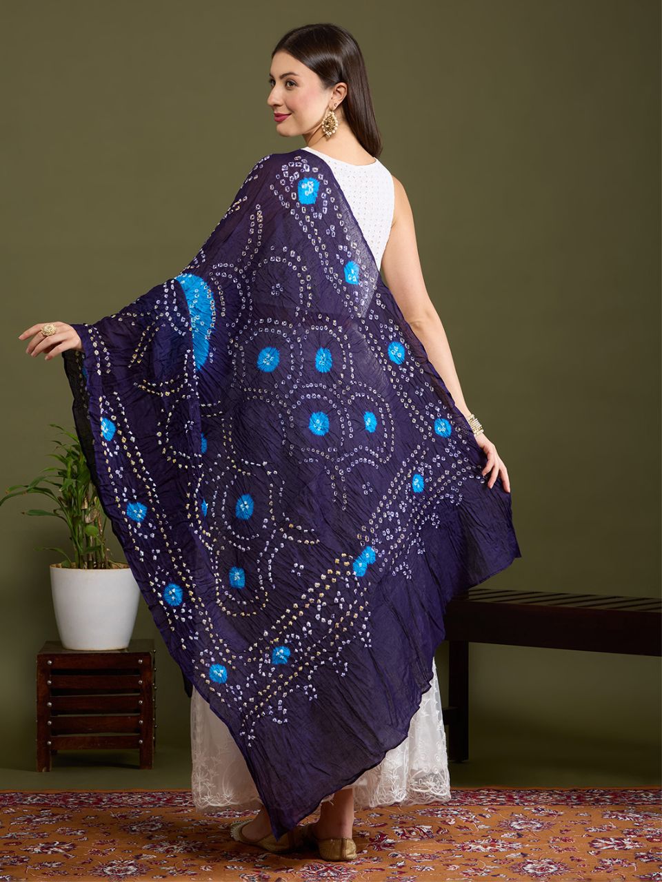 Cotton Bandhini Dupatta