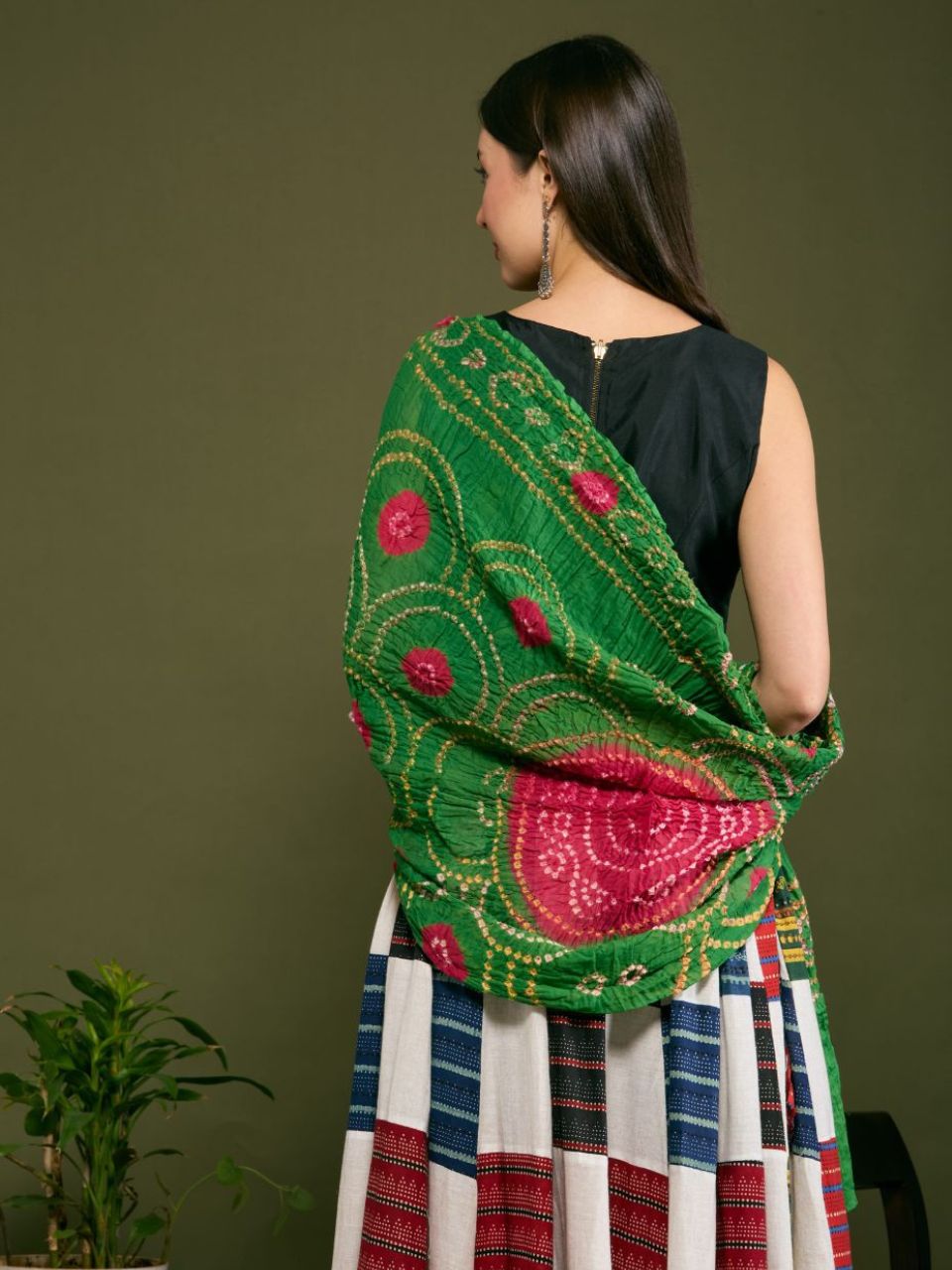 Cotton Bandhini Dupatta