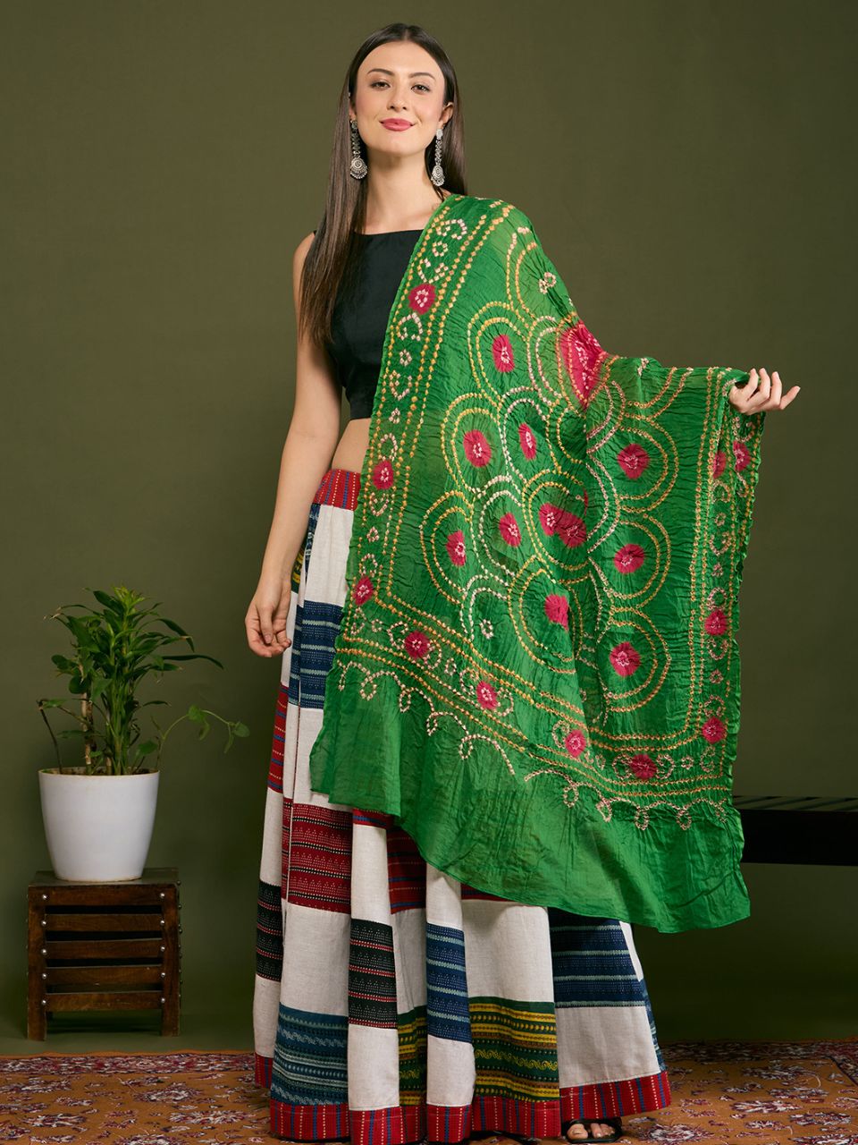 Cotton Bandhini Dupatta
