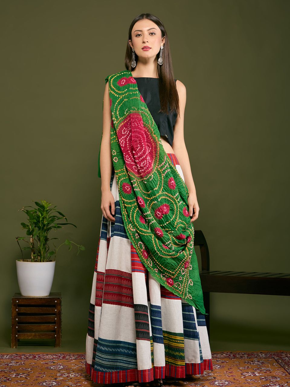 Cotton Bandhini Dupatta