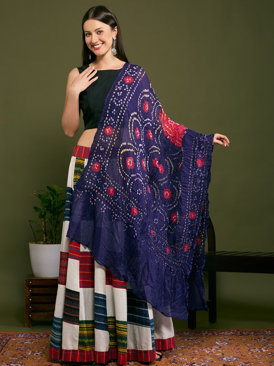 Cotton Bandhini Dupatta