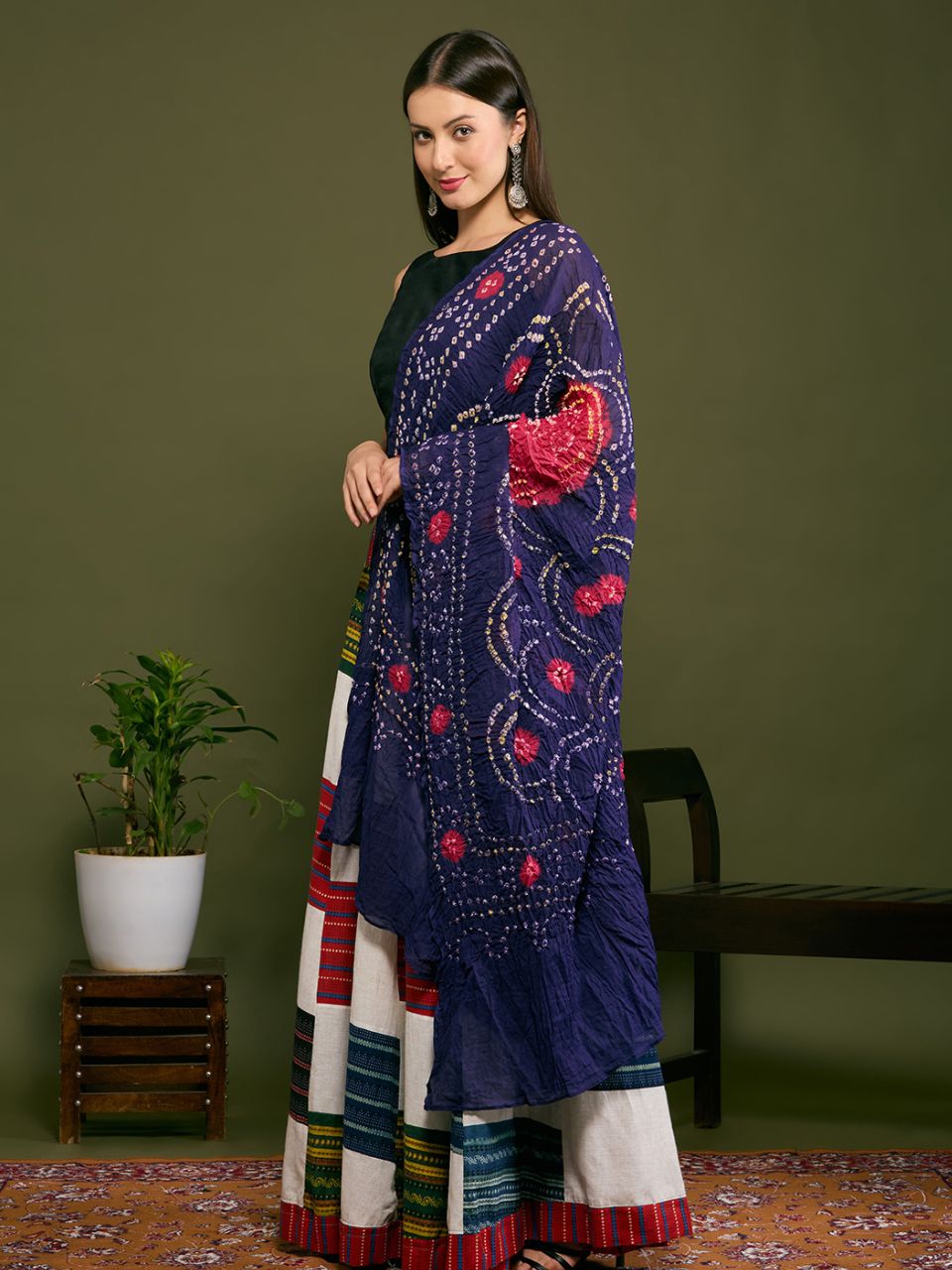 Cotton Bandhini Dupatta