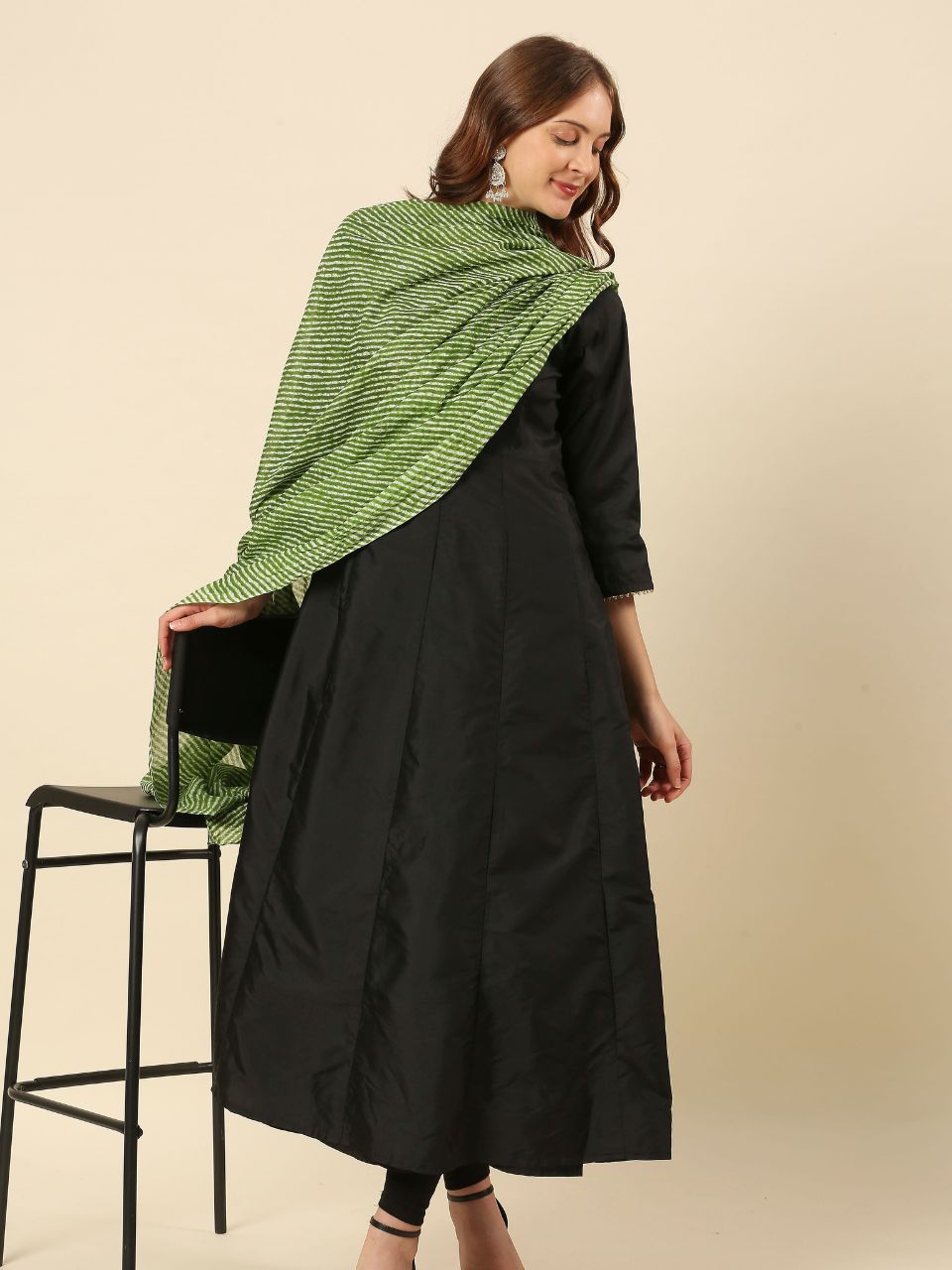 Red Leharia Printed Pure Cotton Dupatta