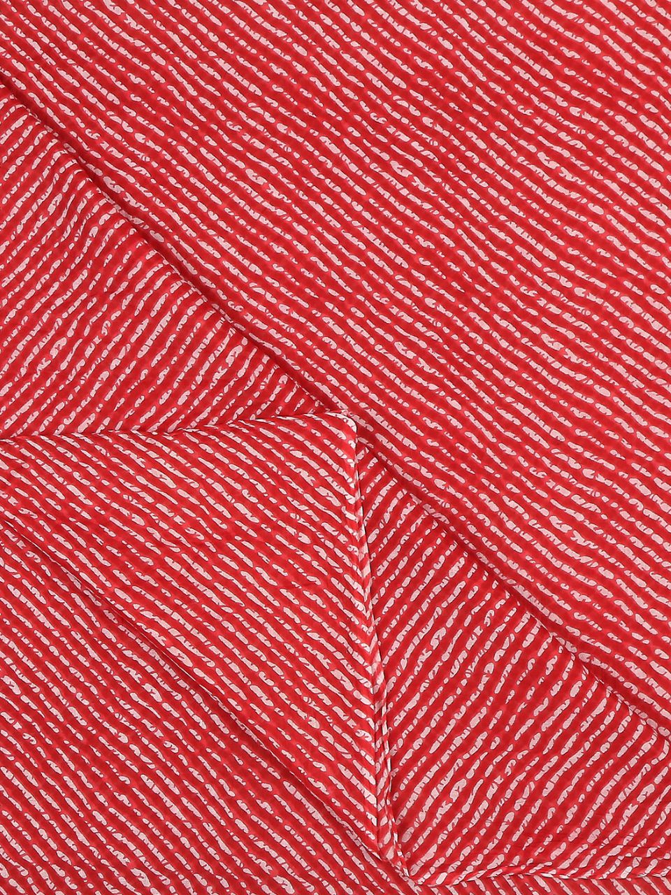 Red Leharia Printed Pure Cotton Dupatta