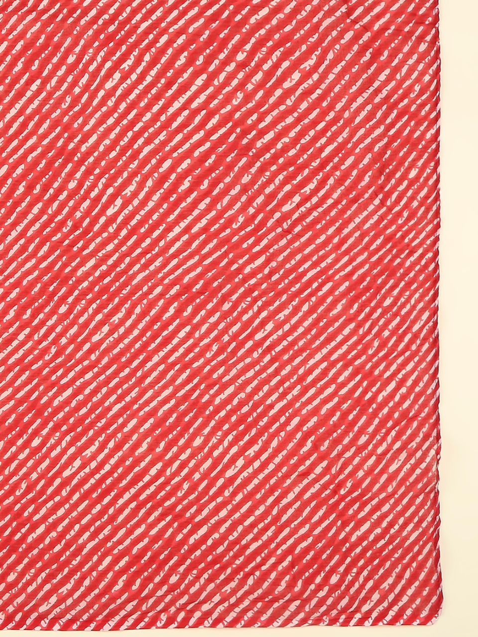 Red Leharia Printed Pure Cotton Dupatta