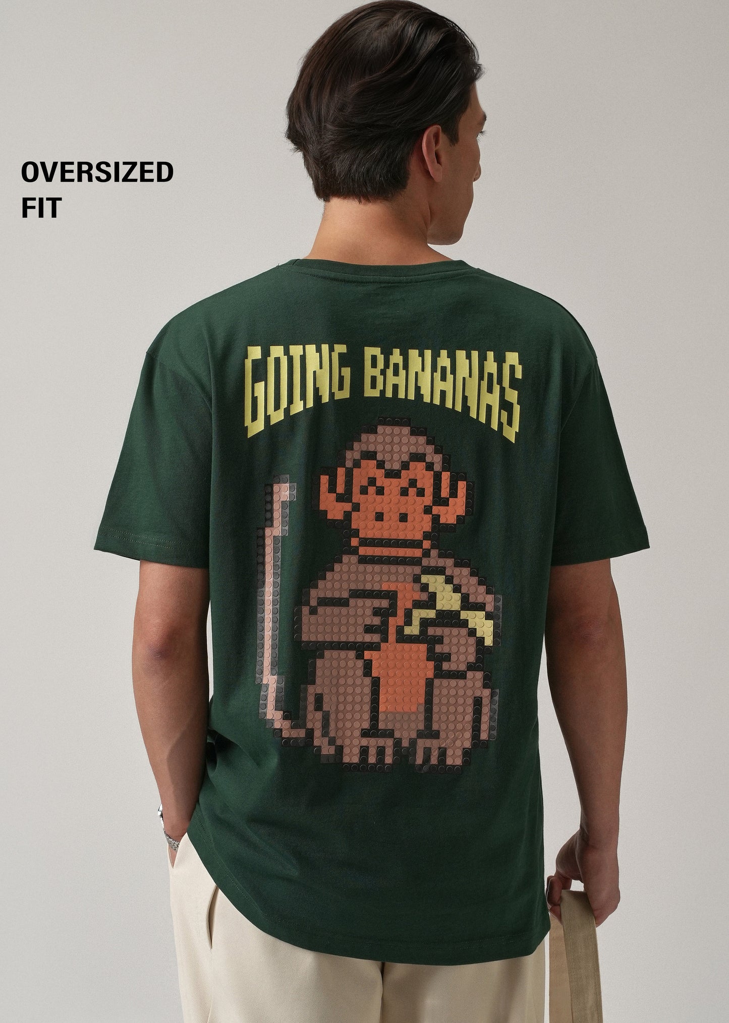 Green Back Printed Oversized T-Shirt